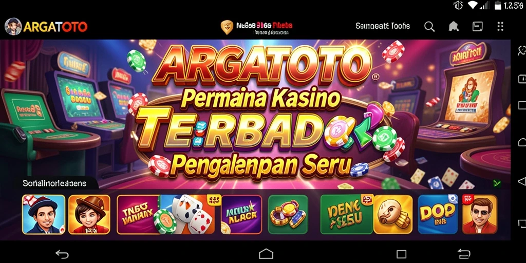 Screenshot gameplay ARGATOTO yang menunjukkan aksi kasino yang mendebarkan.