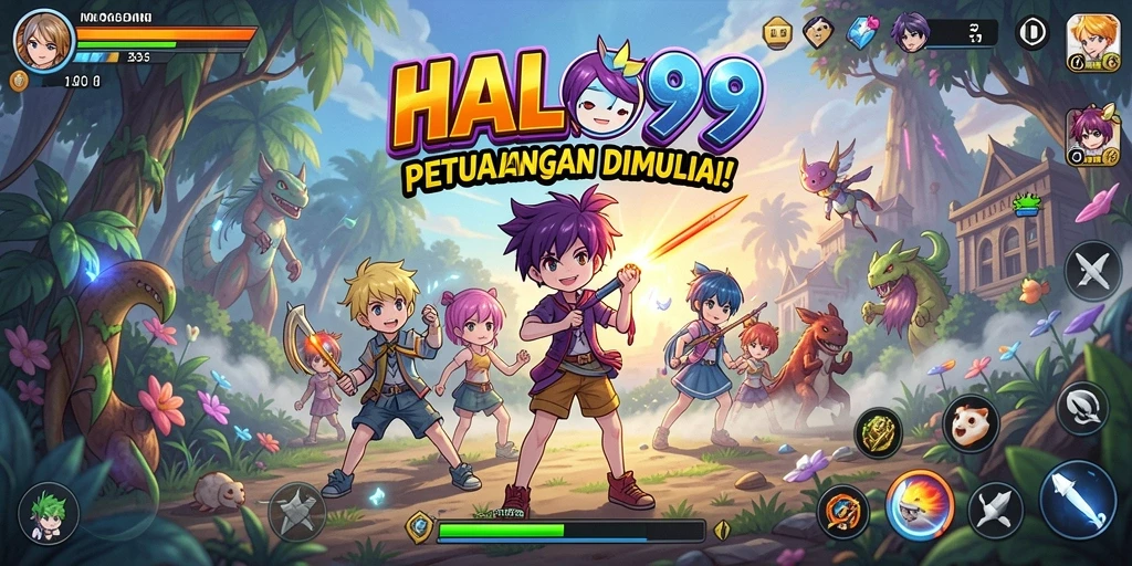 Tampilan gameplay seru dengan karakter Anime yang memikat