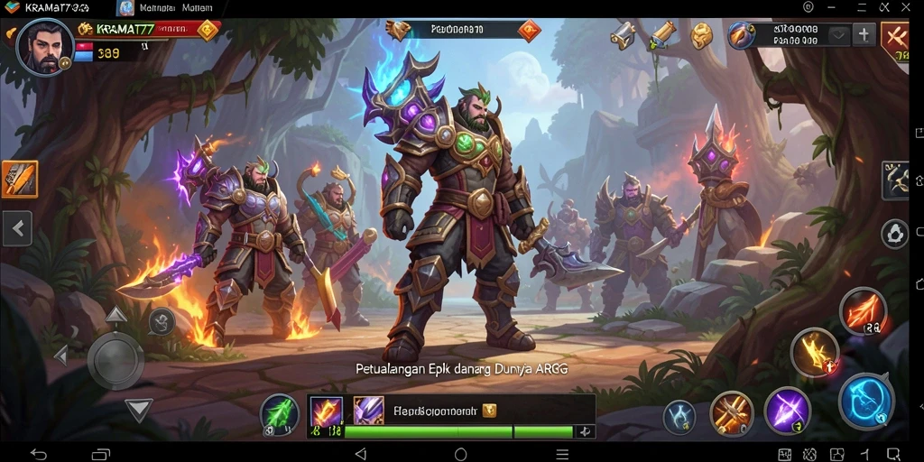Tampilan gameplay menakjubkan dari KRAMAT77 dalam aksi ARPG.