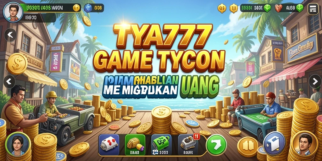 Screenshot gameplay TYA777 yang menampilkan aksi memukau dalam membangun bisnis Tycoon.