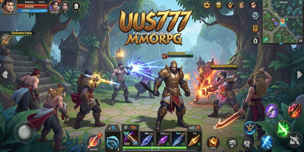 Screenshot UUS777 menunjukkan aksi seru dalam pertarungan dunia MMORPG.